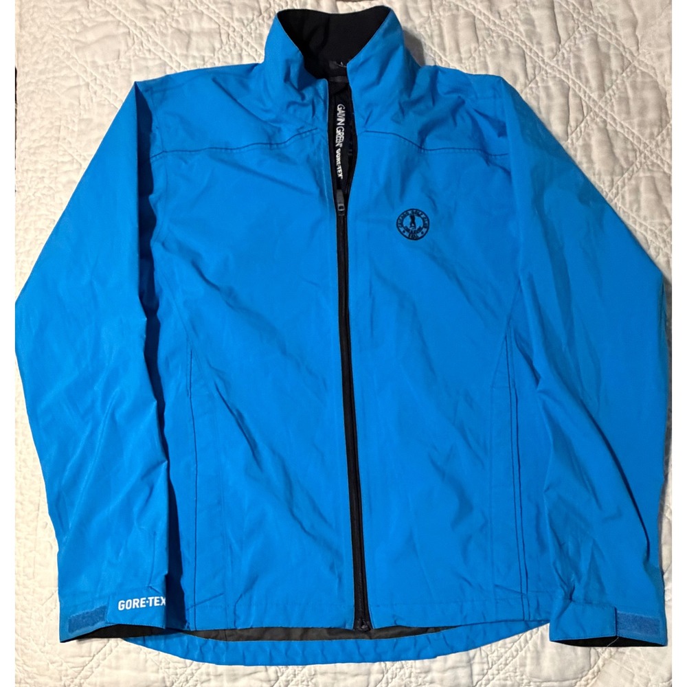 Galvin Green Gore-Tex Paclite Golf Jacket Mens Large Blue full zip pockets